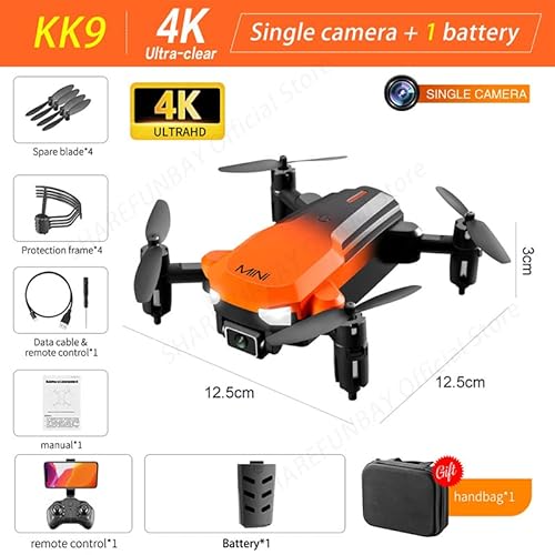 Drone GPS com câmera, drone RC dobrável quadcopter RTF,câmera única hd 4K, MINI WIFI fpv,localização