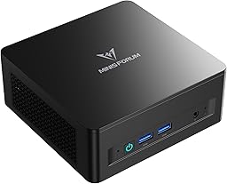 MINISFORUM UM760 Slim Mini PC, AMD Ryzen 5 7640HS Processor Mini Computer(6C/12T, Up to 5.0GHz), 16GB DDR5 RAM & 1TB PCIe 4.0 SSD, Support 8K@60Hz HDMI 2.1/USB4 Output, WIFI6E/BT5.3/Auto Power On