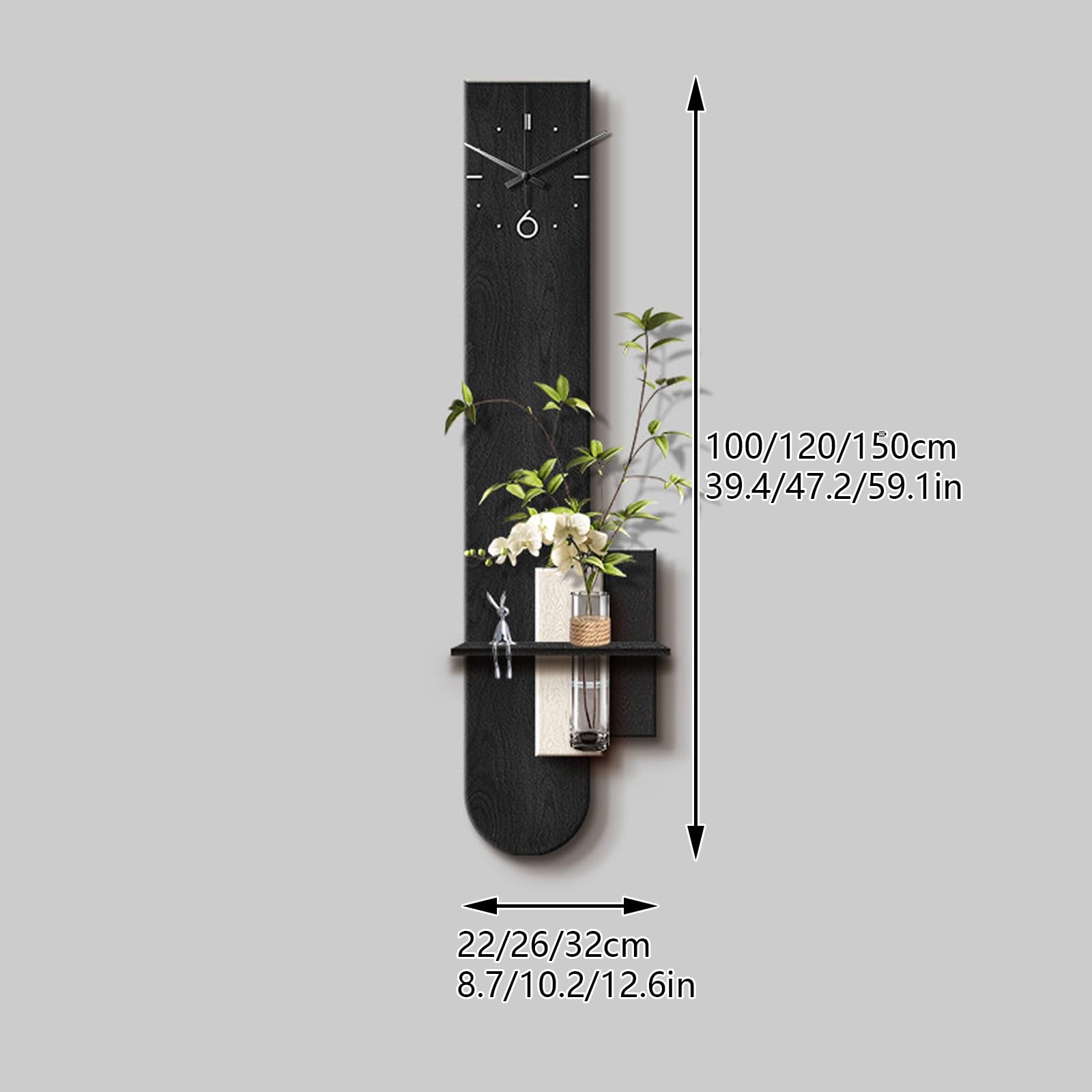Décoration murale 3D - Horloge géométrique abstraite moderne avec LED - Design silencieux pour chambre à coucher, cuisine et salle à manger - Décoration d'intérieur parfaite