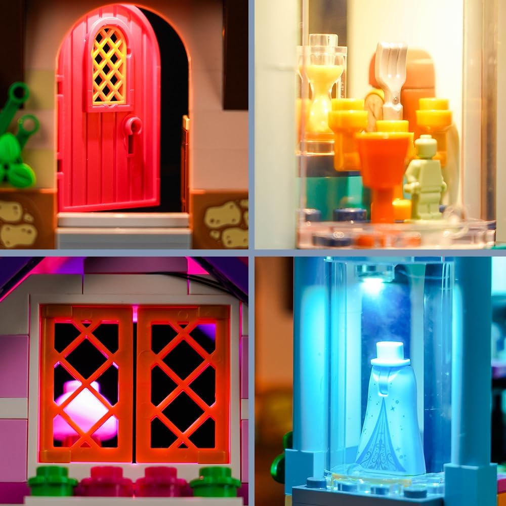 BrickBling LED Light Kit Compatible with Lego Princess Market Adventure (No Model), Creative Lighting Compatible with Lego 43246, A Great Gift for Girls