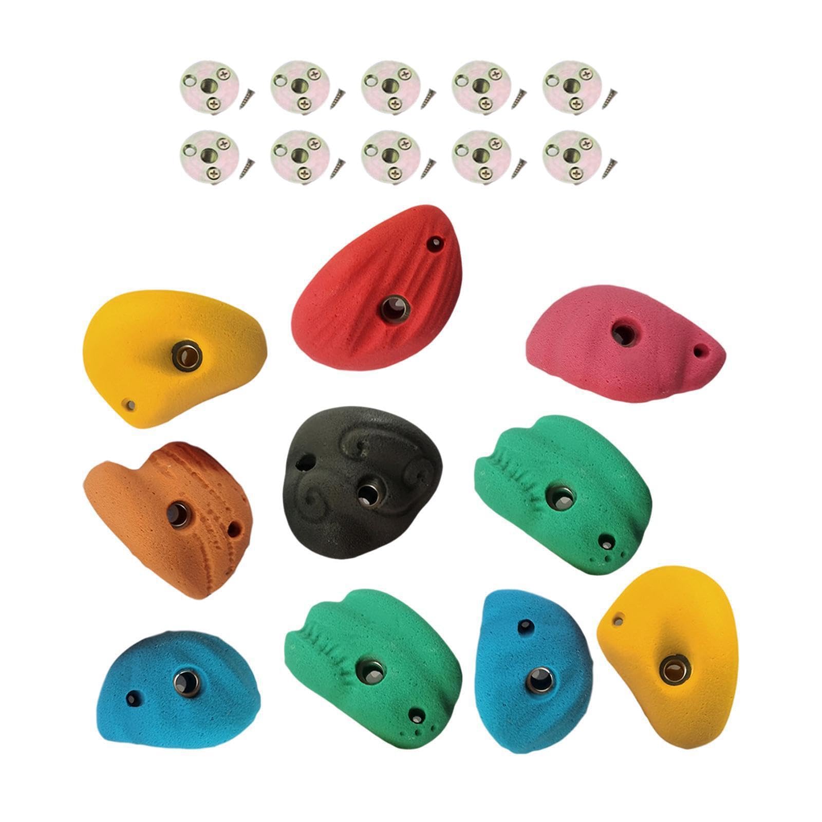 Kit per Arrampicata su Parete di Roccia per Principianti, buona Presa, Resina ad Resistenza Testurizzata, Varie Forme, Prese per Arrampicata per