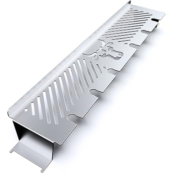 teileplus24 WR01-300 Multifunktions- Warmhalterost f r 300er Serie Weber Gasgrill Edelstahl mit Logo & Drumstick Halterung