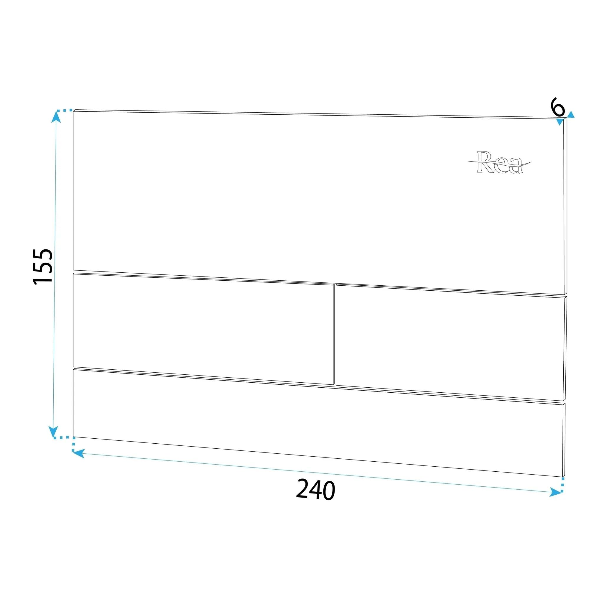 Rea - Stelaż Zestaw Podtynkowy Slim 024n Do Mis Wc Z Przyciskiem T Czarny Mat - 22x35,2x106,2 cm