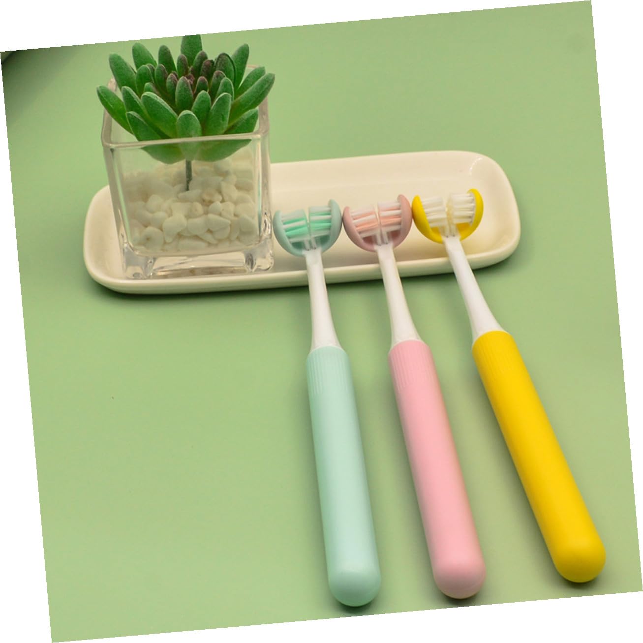 Spazzolino da Denti Lati Spazzolino da Denti Manuale per Adulti Spazzole Triple per Igiene Orale