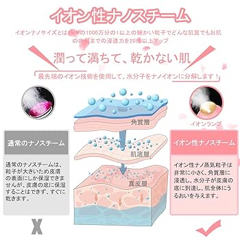 Amazon.co.jp: スチーマー美顔器 ナノスチーム美顔器 イオン性