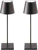 Vista 1 de Lámpara de mesa recargable inalámbrica para interiores y exteriores, con control táctil LED regulable, lámpara de mesa inalámbrica USB C, funciona