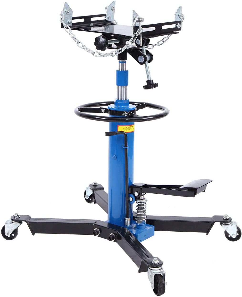 Ambienceo Hydraulic Transmission Jack 2 Stage 1322lb with Pedal 360° Swivel Wheel