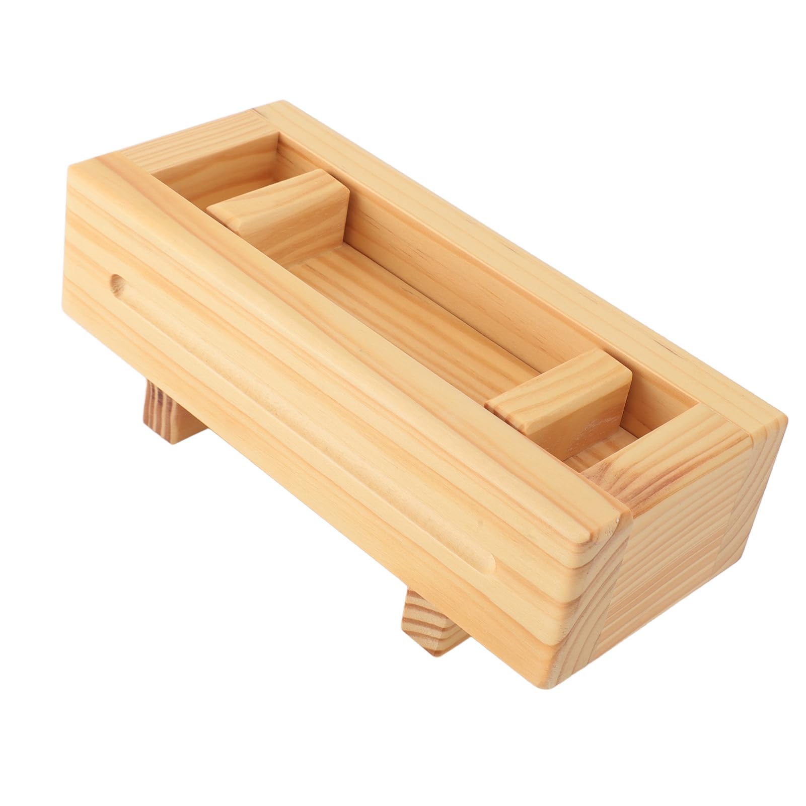 Alomejor Molde de Prensa de Sushi de Madera, Máquina Eficiente para Hacer Rollos de Arroz para la Cocina del Hogar, Material Ecológico Natural de 8,9x3,1x3,7 Pulgadas