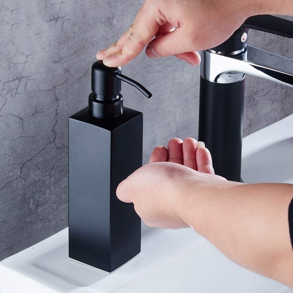 Flacone con Pompa per Dispenser di Sapone Liquido Ricaricabile, per lavelli da Cucina, contenente Sapone per Le Mani, detersivo per Piatti, Sapone per Le Mani, Oli Essenziali (Argento A)