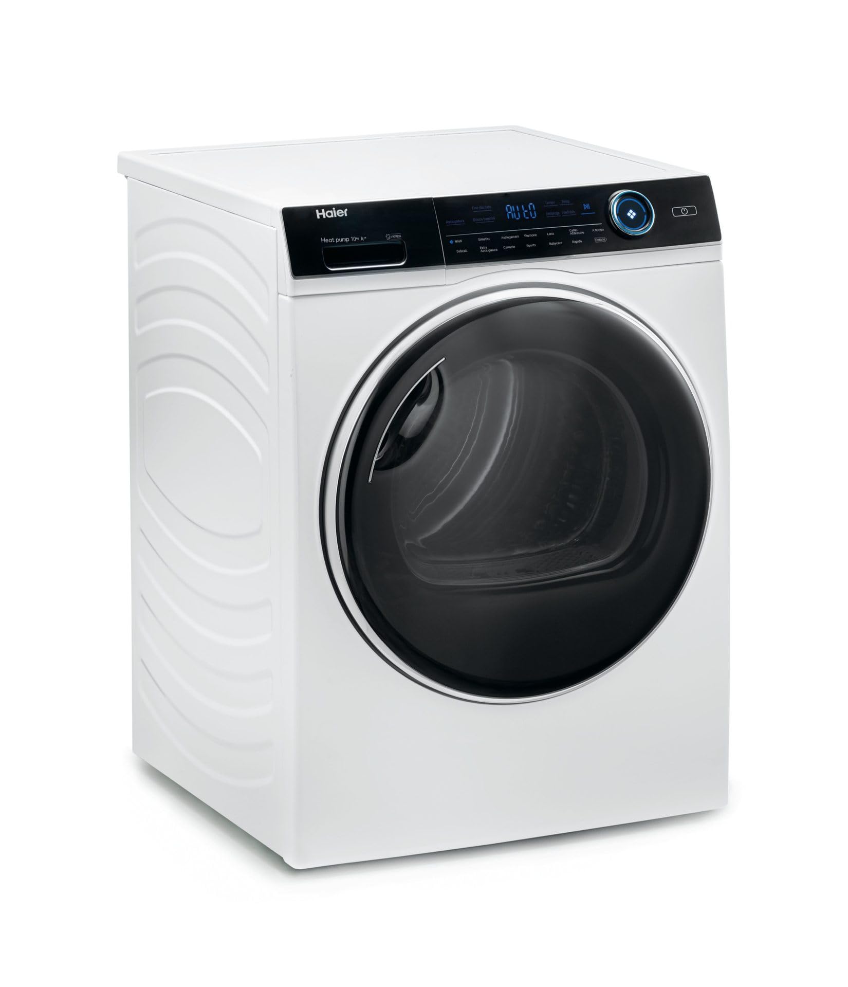 Haier, I-Pro Serie 7, HD100-A2979N-IT, Asciugatrice, 10 KG, Classe A ++, 66 dB, Vapore, 14 programmi, Bianco, AxLxP 84,5x59,5x67,5 cm