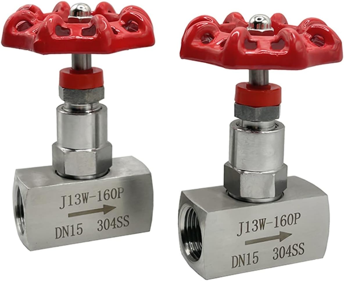 1pcs Stainless Steel High Pressure Needle Globe Valve J13-160P 1/4" 3/8" 1/2" Female Thread Needle Valve(0.5 Inch)