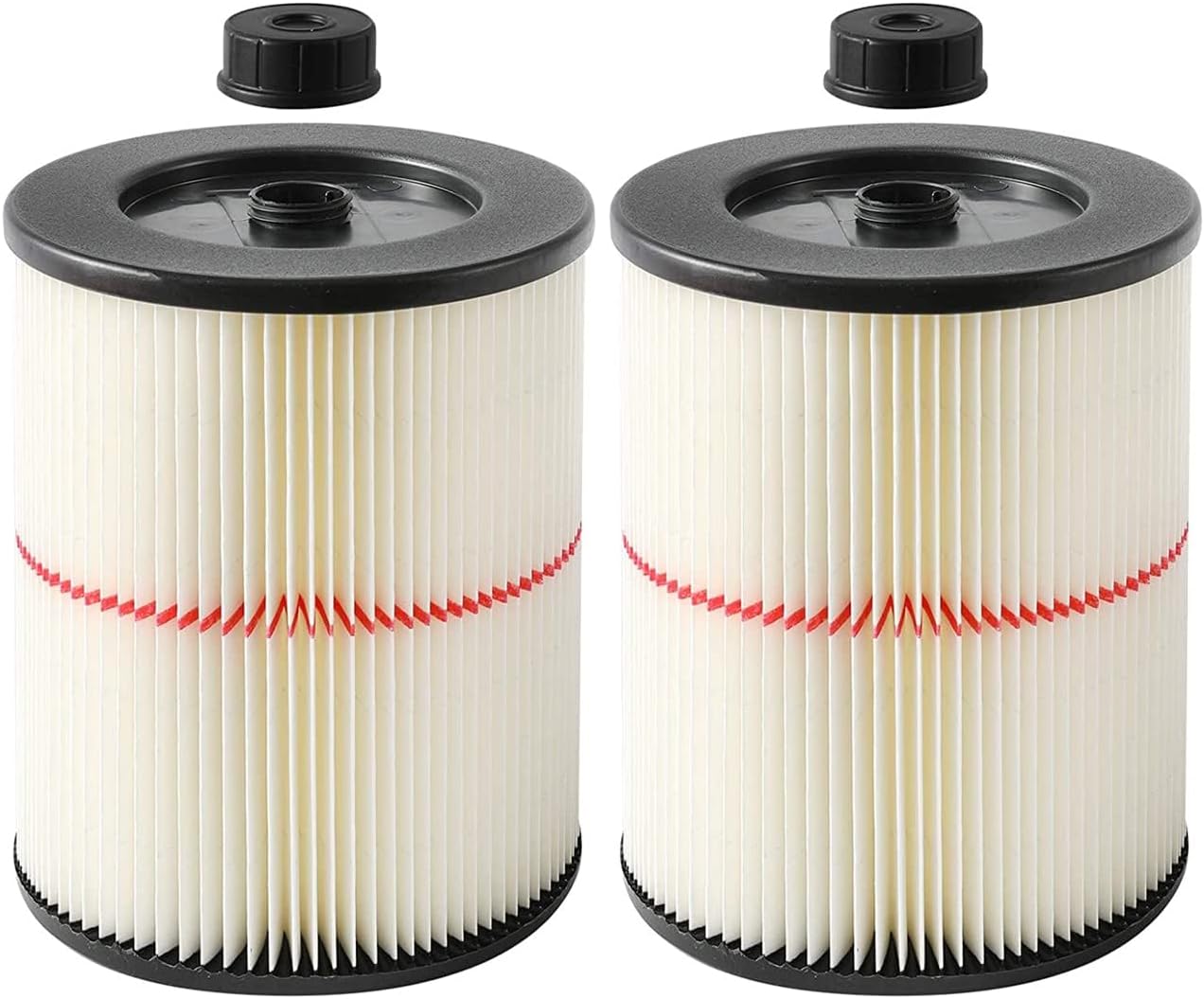17816 Filter for Craftsman Shop Vac Air Filter, Replacement for Craftsman Wet Dry Vac Filter for Craftsman 9-17816 Vacuum Filter 5 6 8 12 16 Gallon and Larger Vacuum Cleaner 2 Pack 2 Pack White