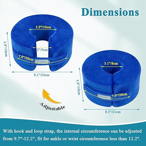 Miniatura 2 de Zelen Protector de talón para úlceras por presión, almohada de elevación de pie, protector de tobillo, protector de talón de cuña, cojín para