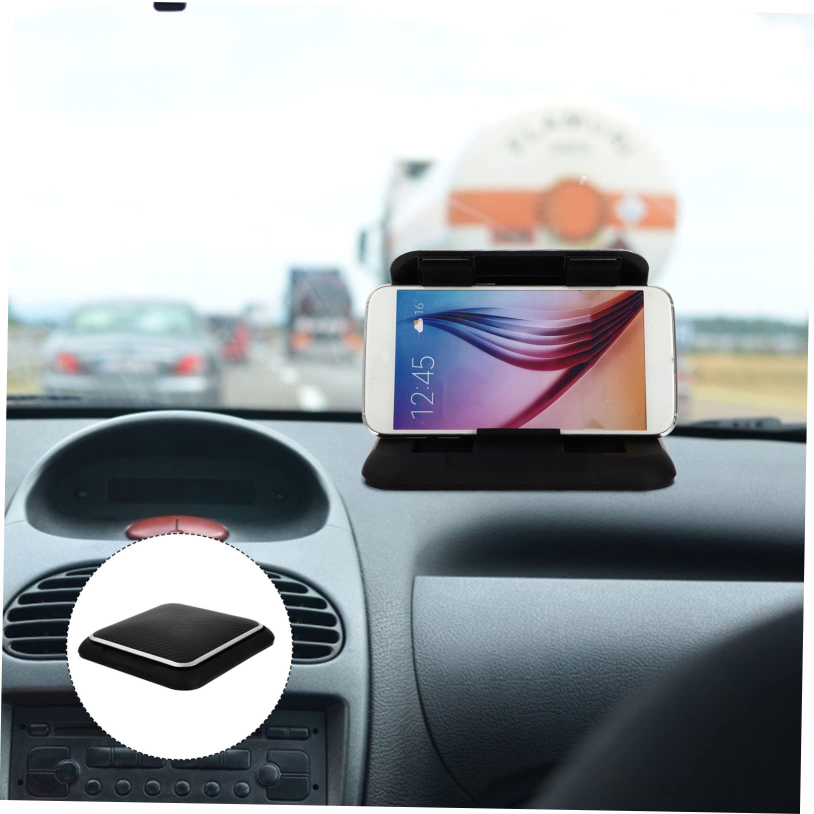 Soporte De Teléfono para Coche Soporte De Silicona Antideslizante Resistente Altas Temperaturas Fácil De Instalar Compatible Móviles y Tablets