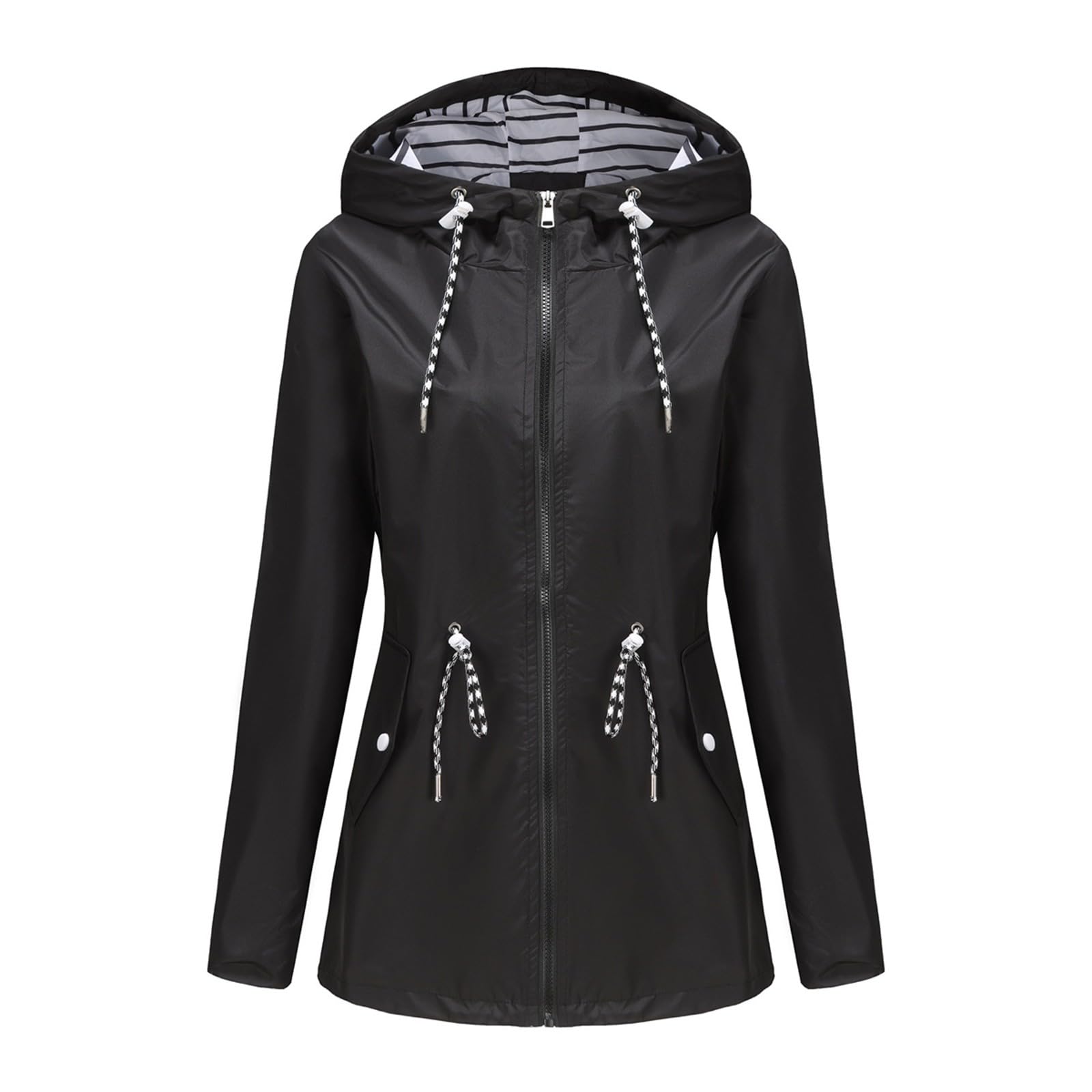 Impermeabili Da Donna Giacca A Antipioggia Impermeabile Leggero Trench Con Cappuccio Esterno Tulle Azzurro Pioggia Lungo Giubbotto Canadian Termica Running Rain Jacket Trekking Antivento