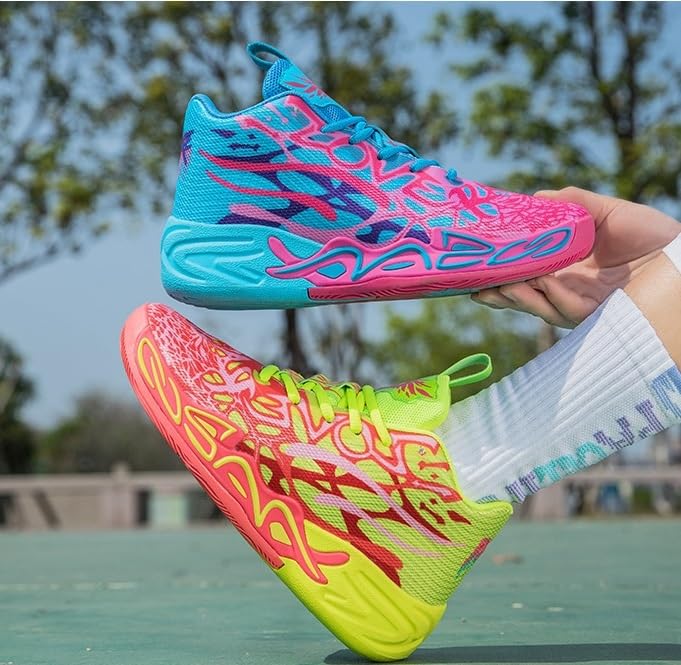 Unisex High Top Basketball Shoes with Mesh Breathable Non Slip Fashionable Outdoor Sports Leisure Shoes2