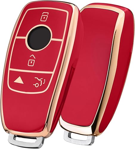 ELOHEI Funda para llavero de Mercedes Benz, funda suave de alta calidad de protección completa de 360 grados, accesorios para Mercedes Benz E, S, C,