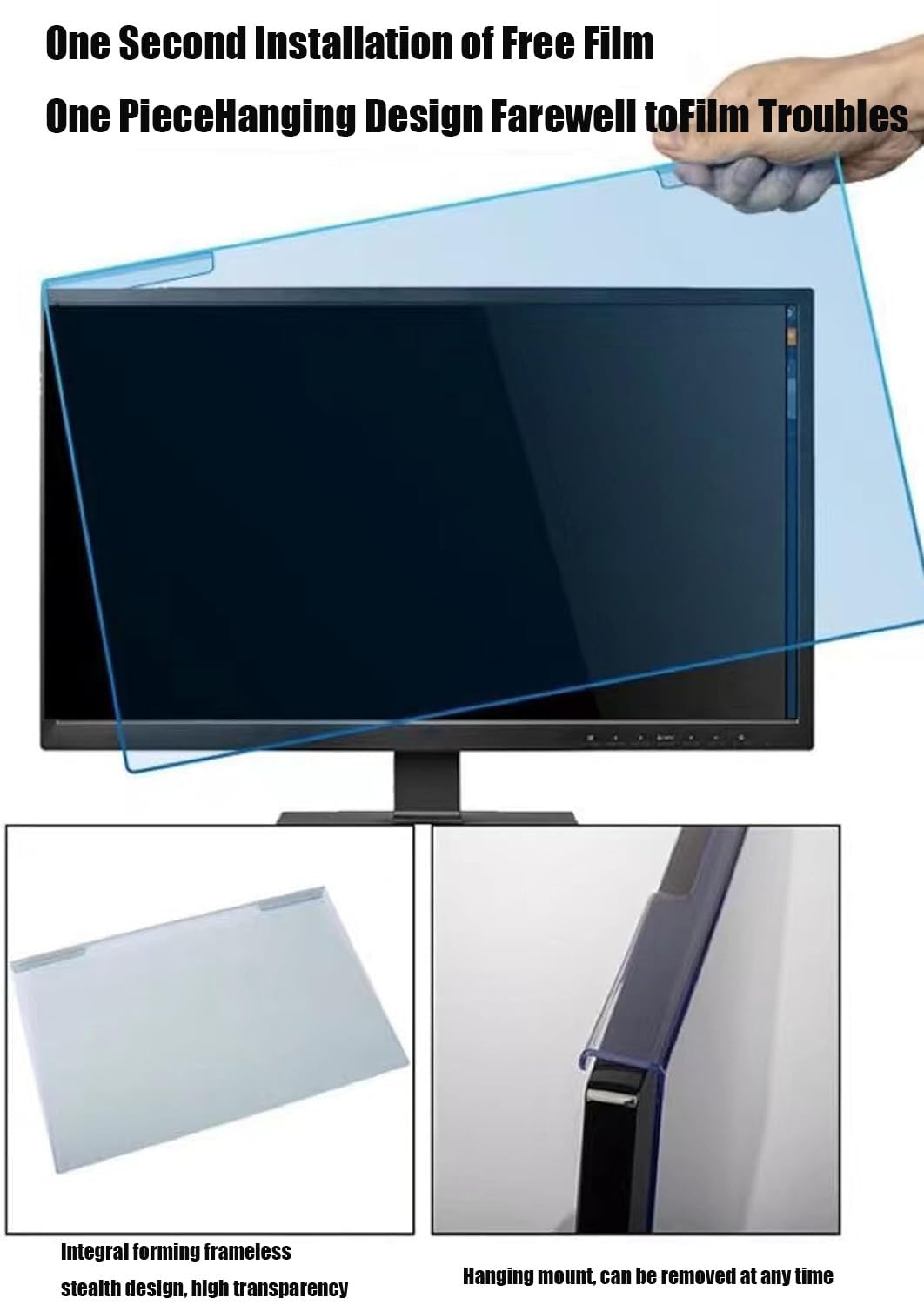 Schermo per la privacy del computer, filtro per schermo per la privacy del computer da 17-27 pollici sospeso, filtro antiriflesso per la luce blu, per i giocatori in ufficio/casa ( 19 inch 4:3)