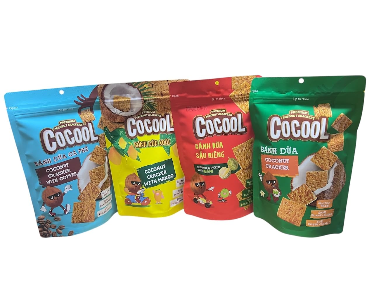 Amazon.co.jp: COCOOL ココナッツクラッカー, オリジナル味・マンゴー