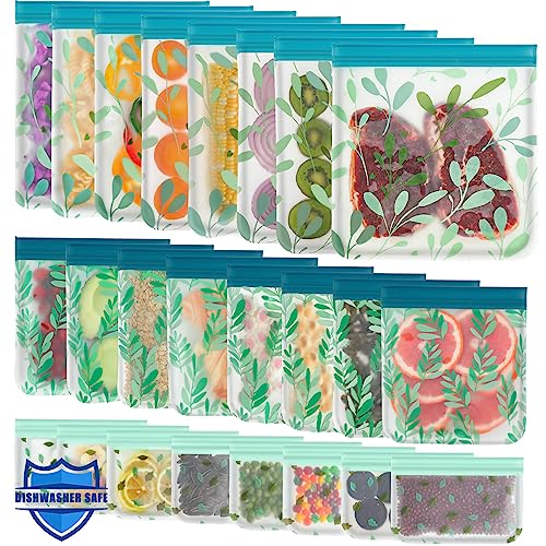 10 Best Silicone Produce Bags That Keep Your Fresh Finds Crisp 6 24 Pack Silicone Reusable Food Storage Bags