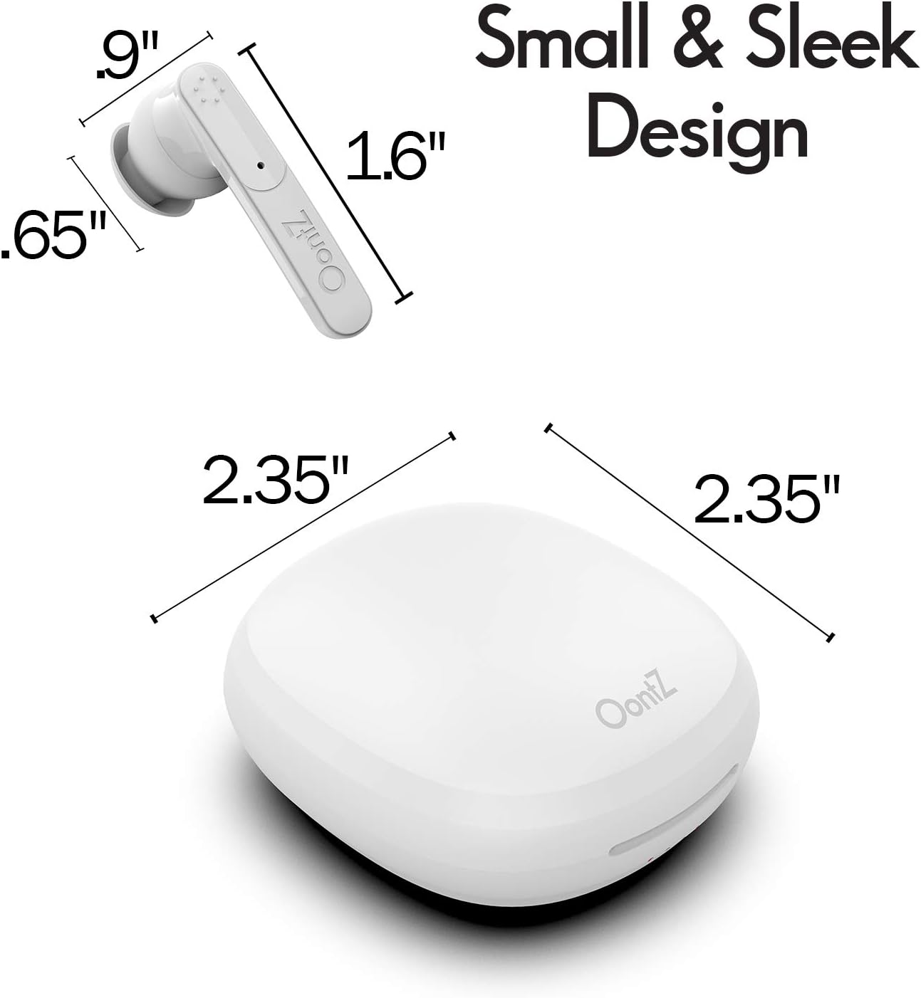 OontZ True Wireless BudZ ULTRA – Active Noise Cancelling True Wireless Earbuds, 5.0 Bluetooth Earbuds, Superior Sound, Customizable Fit, Compact Charging Case, Headset with microphone (White)