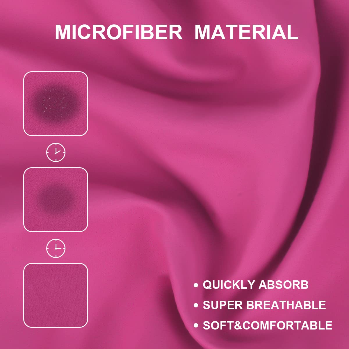 flintronic Asciugamani da nuoto, ad asciugatura rapida, asciugamano da spiaggia in microfibra, accappatoio per uomo e donna, leggero, poncho da surf per nuoto, surf e spiaggia, taglia unica (rosa)