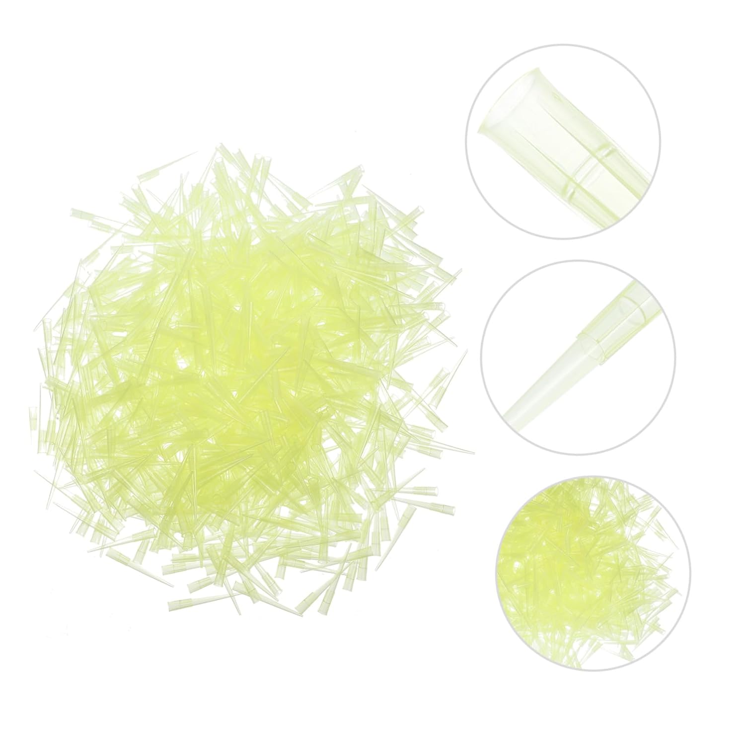 1000pcs Standard Pipette Tips Plastic Nozzle Tips Lab Dropper Pipettor Easy to Use Clean