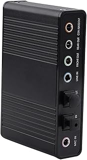 Spdif Audio Output Adapter, 6 Channel Sound Card USB Audio Adapter Supports 6 Channels Codec Spdif Digital Audio Sound Cards for PC for Analog Playback