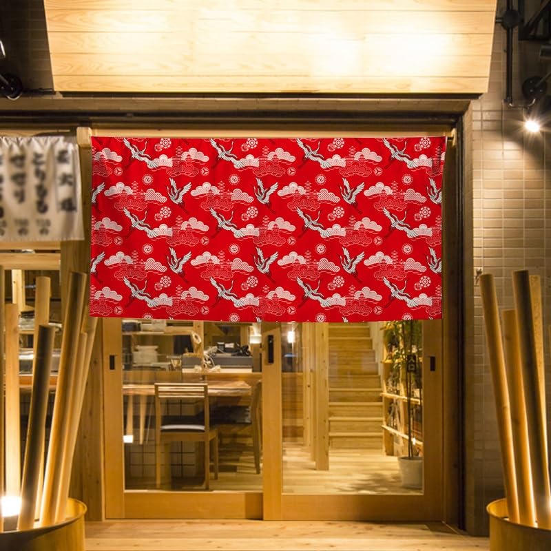 Rideau Japonais Noren Konsilsa de 120x70 cm pour décoration de bar à sushi