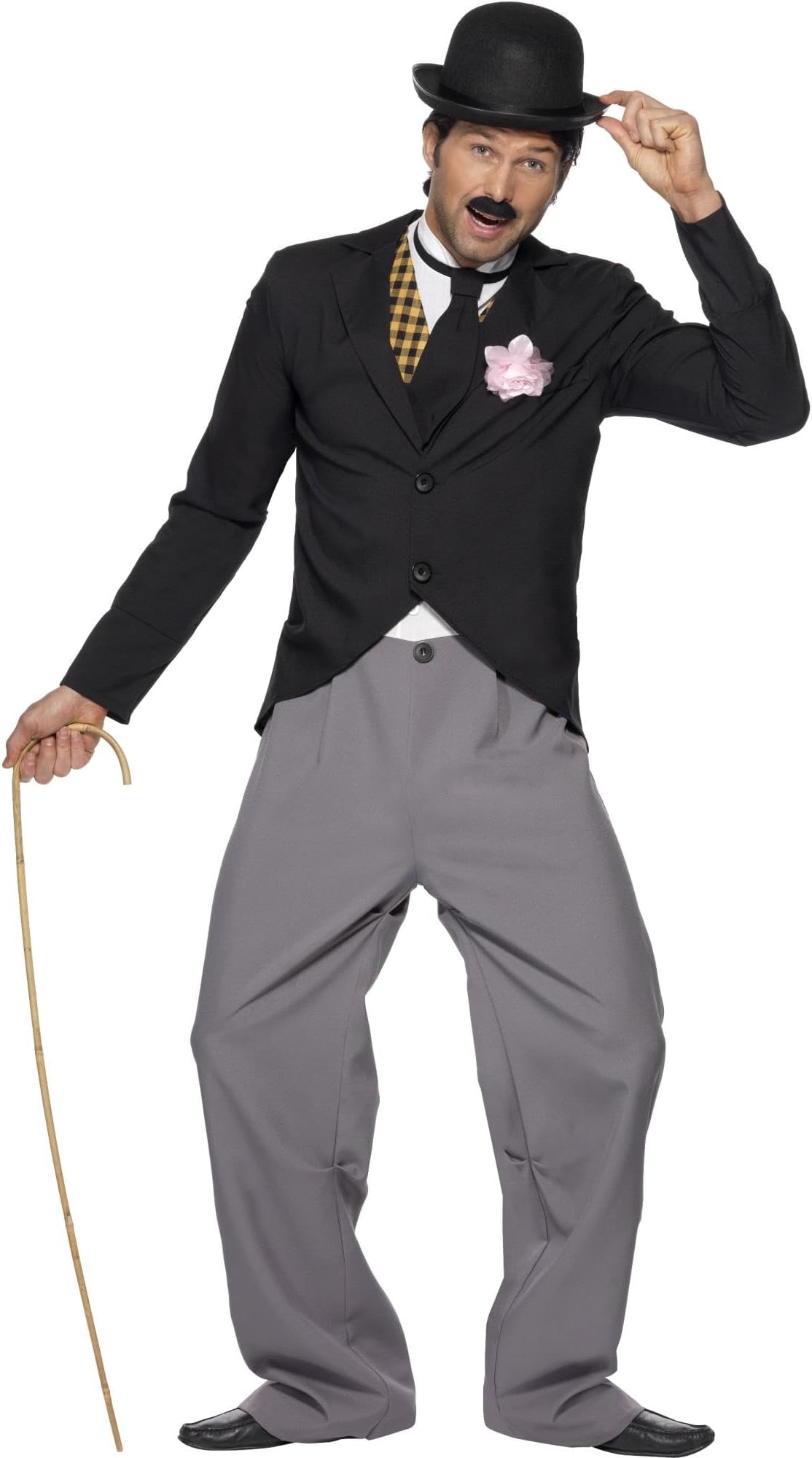 Smiffy's Men's 1920's Star Costume with Jacket Trousers Mock Waistcoat and Tie, Multi, Large