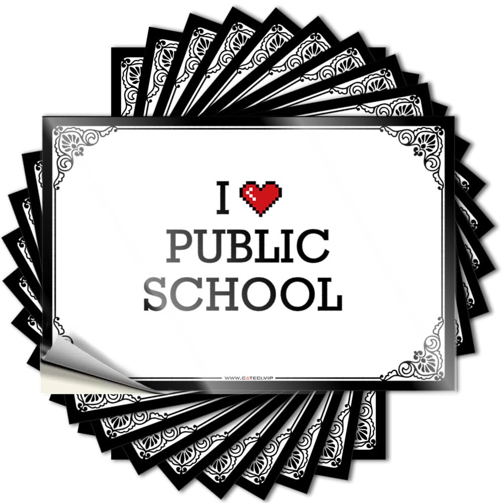 Outside Decor Bumper Bumper | I Love Public School Custom for Billiard Decor(8X12CM)