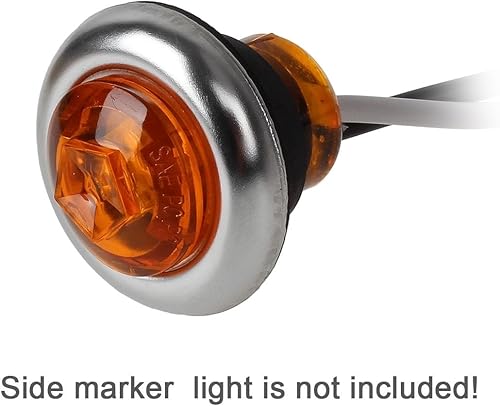 Miniatura 7 de Partsam Luces de marcador LED para remolque de camión de 34 pulgadas con biseles redondos de montaje en cubierta de separación mini bisel redondo de