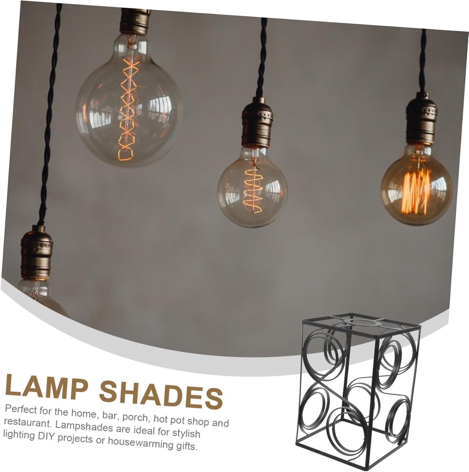 Industrial Lamp Shade Hanging Light Retro Lampshade Replacement for Desk Lamp Scalloped Light Shades