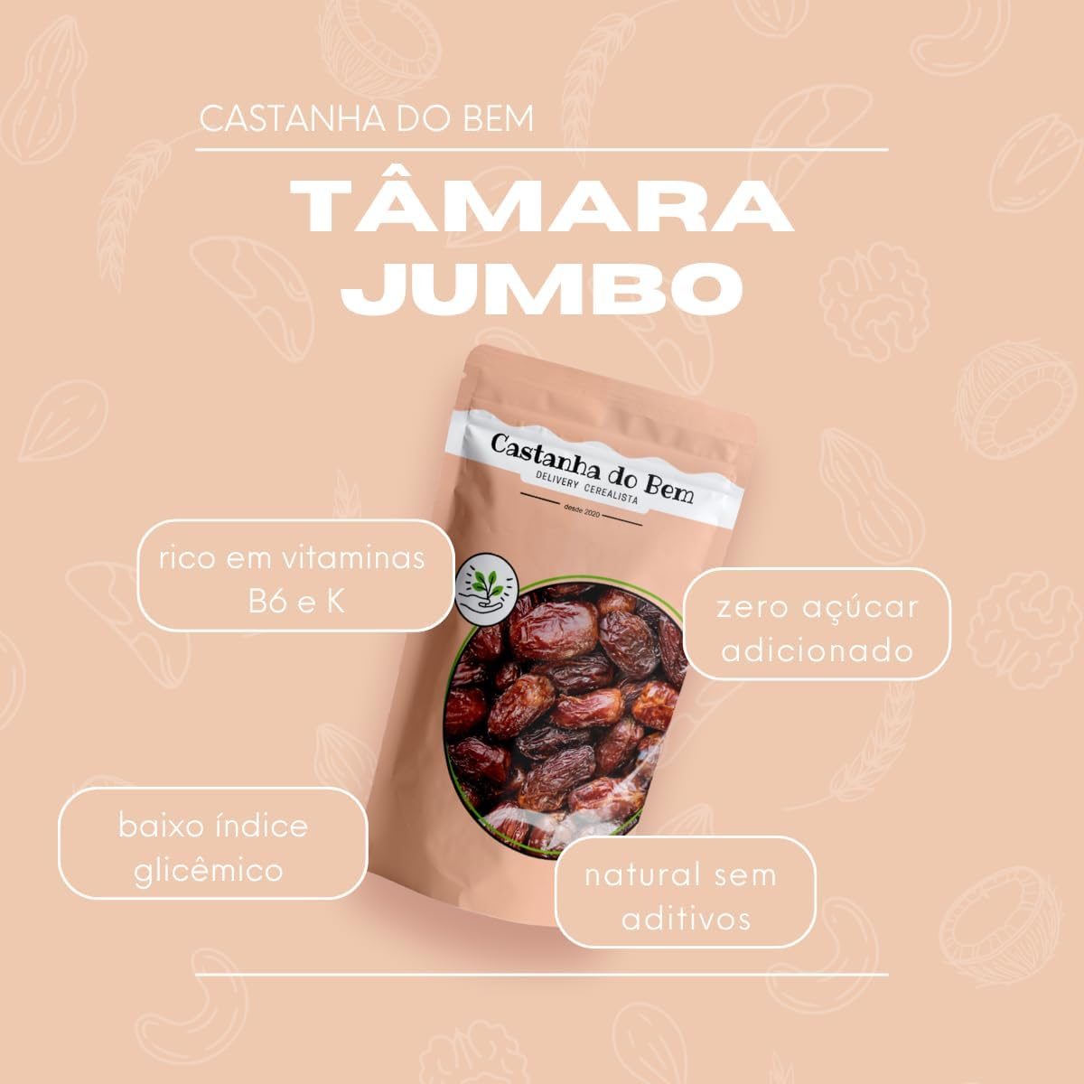 Tâmara Jumbo - Castanha do Bem - 1kg