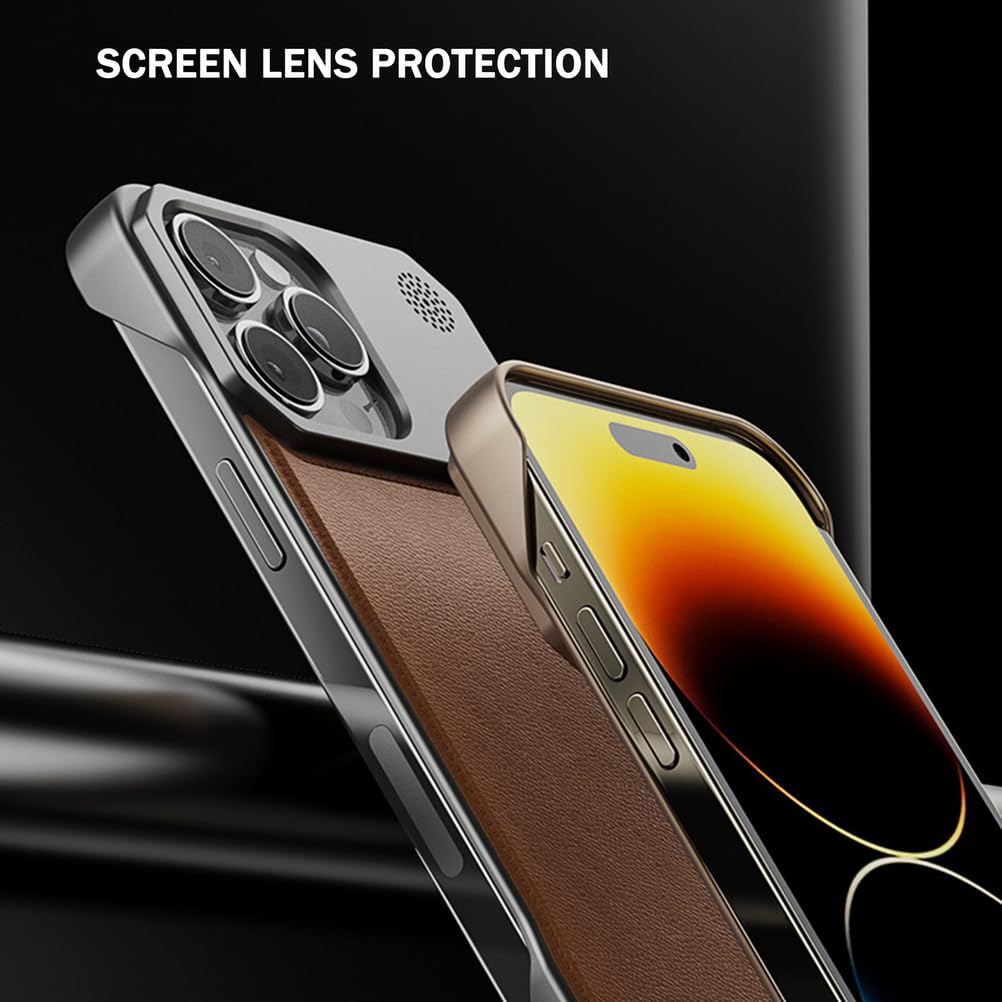 Braun,16, Handyhülle Für iPhone 16 Pro Max/16 Pro/16 Plus/16, Magnetisches Lederhülle Ultradünnes Rahmenlos Aromatherapie Stossfest Hülle