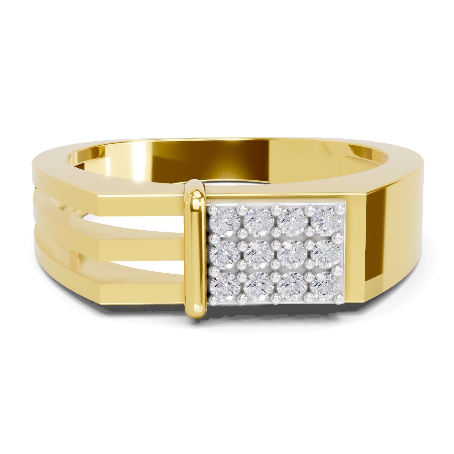 Lab Grown Diamond Ring For Men 0.26 Carat IGI Certified Round Shape F-G VS Quality Diamond | 925 Sterling Silver Gold Plated Fashion Ring-image-29