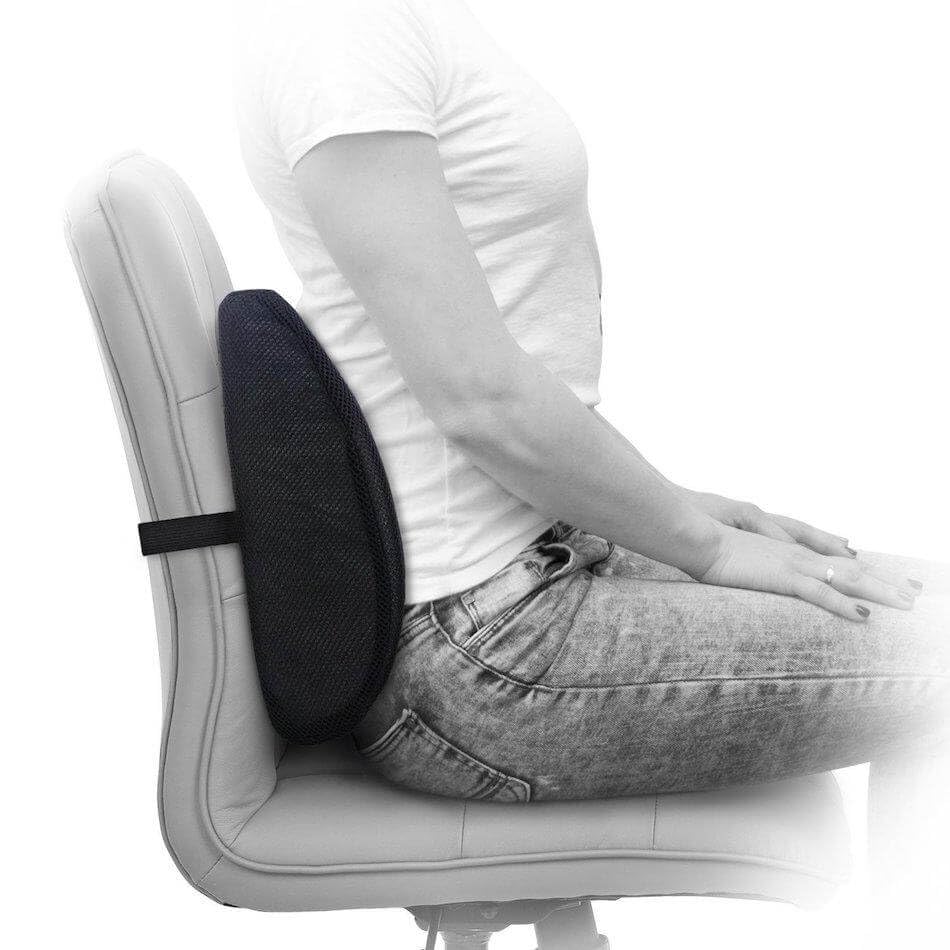 Image of MRRON Back Support for Office Chair | 3 Years Warranty | Medical Grade Memory Foam Car Seat Back Support, Orthopedic Lumbar Back Rest for Back Pain Relief - Back Pillow for Sitting Long Hours