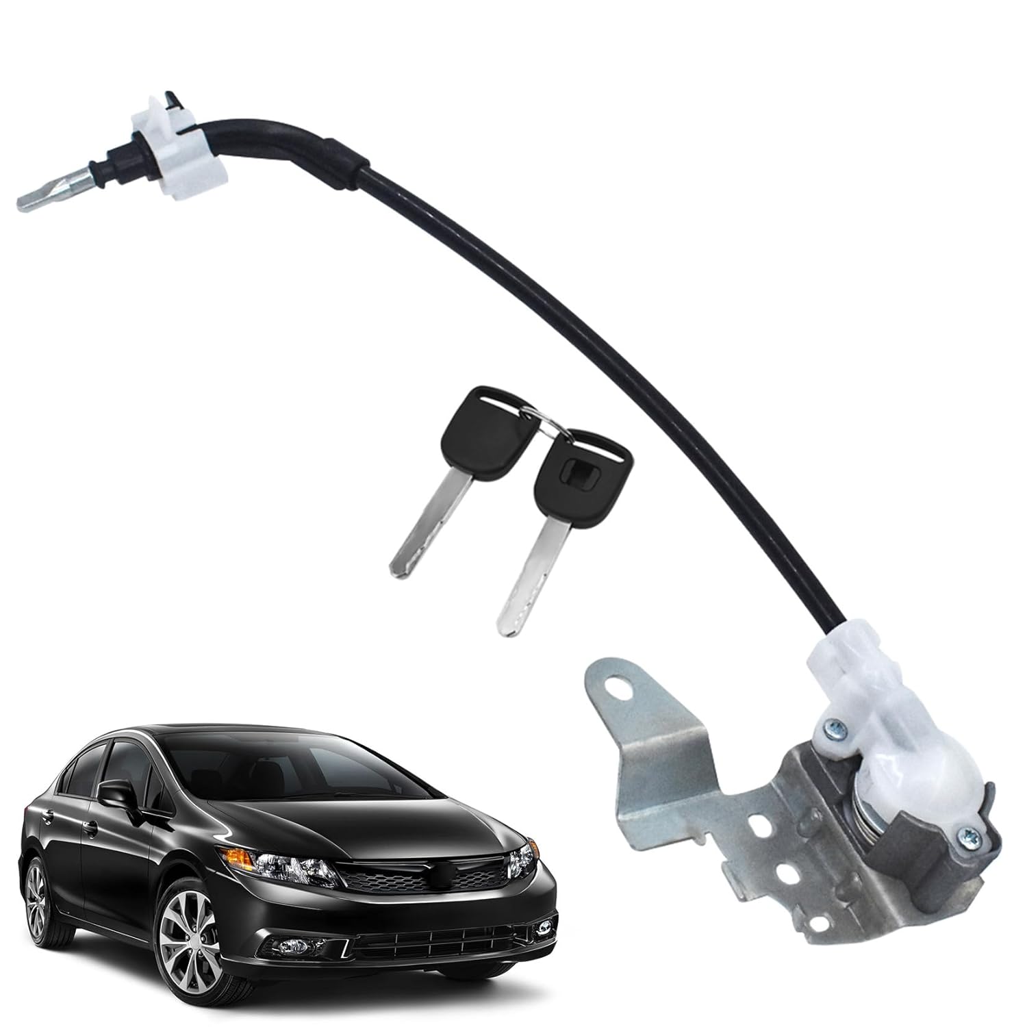 Door Lock Cylinder Cable Left Driver Side Replacement for 2006-2011 Civic 4 Doors 72185-SNA-A01