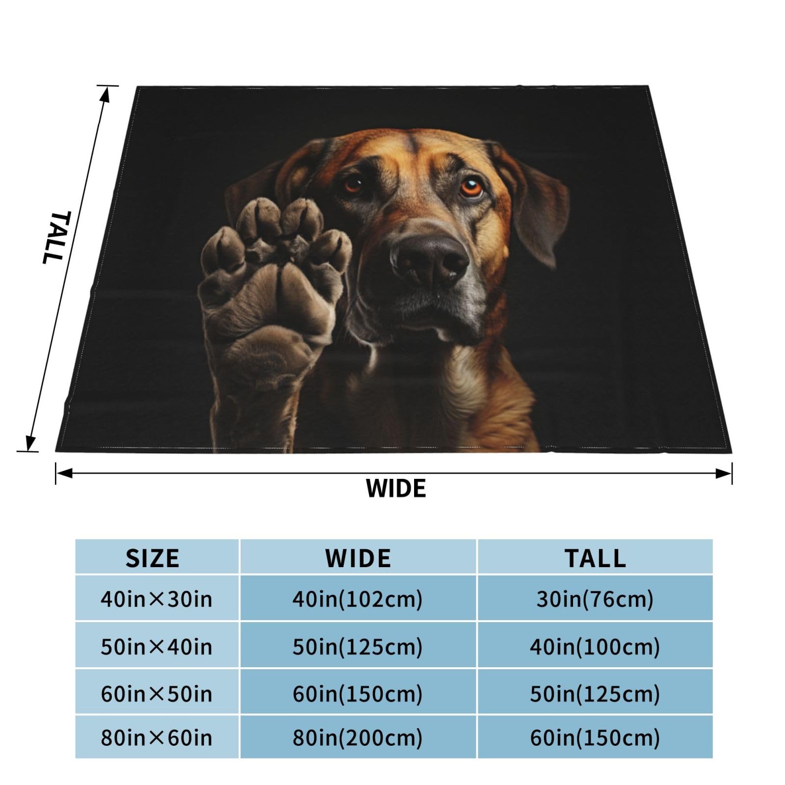 Coperta decorativa in morbida flanella calda e accogliente per bambini, cane, gatto, 127 x 152 cm, stampa di zampe di cane e animali domestici