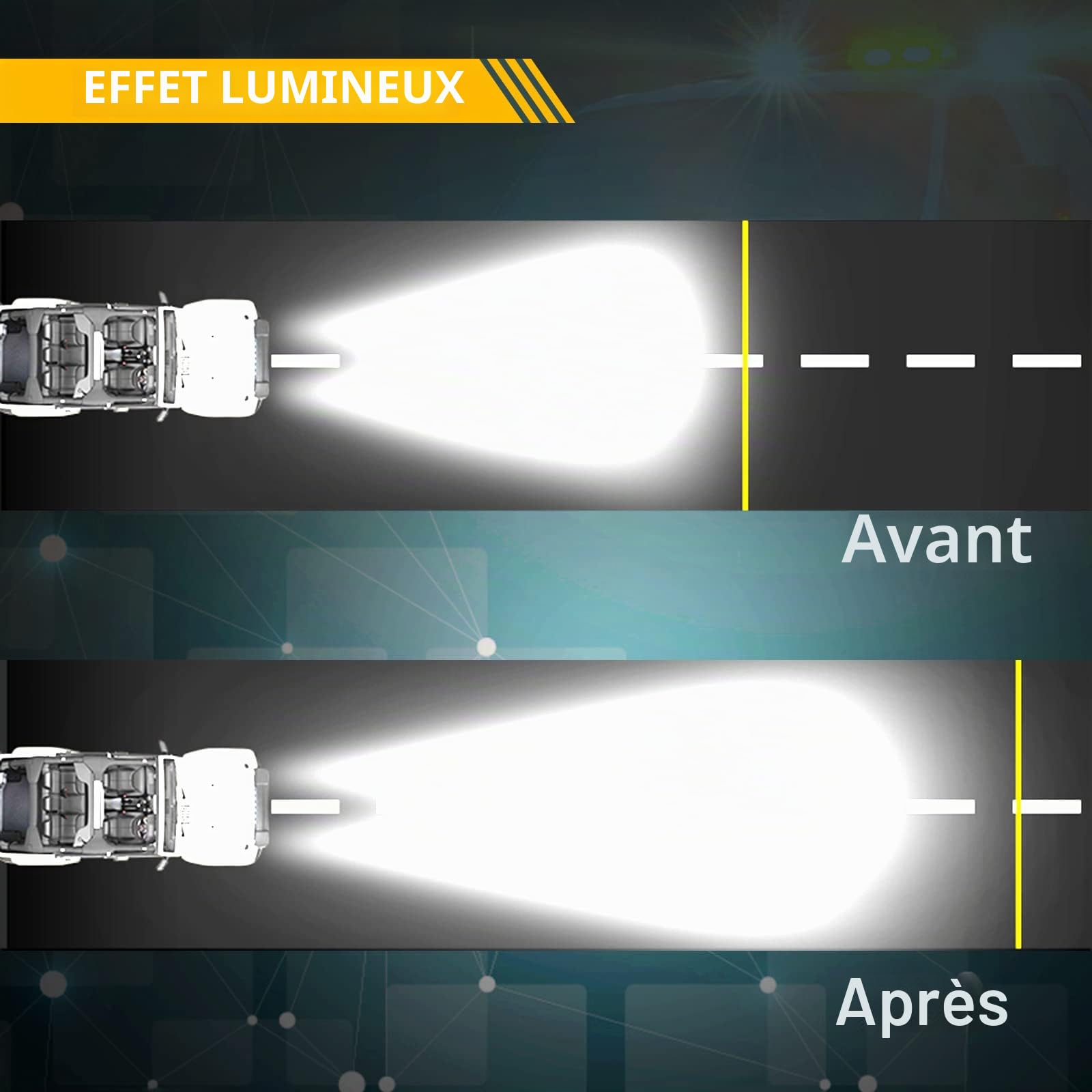 SKYWORLD 2 Pcs phare de travail led encastrable, 5 Pouces 42W 12V 24V projecteurs lumière Feux de Travail led pour Offroad Voiture camions SUV ATV 4x4 Tracteur Bateau,6000k feu antibrouillard | Faisceau combiné étroit et étroit - Pour 4 x 4 - Pour camion