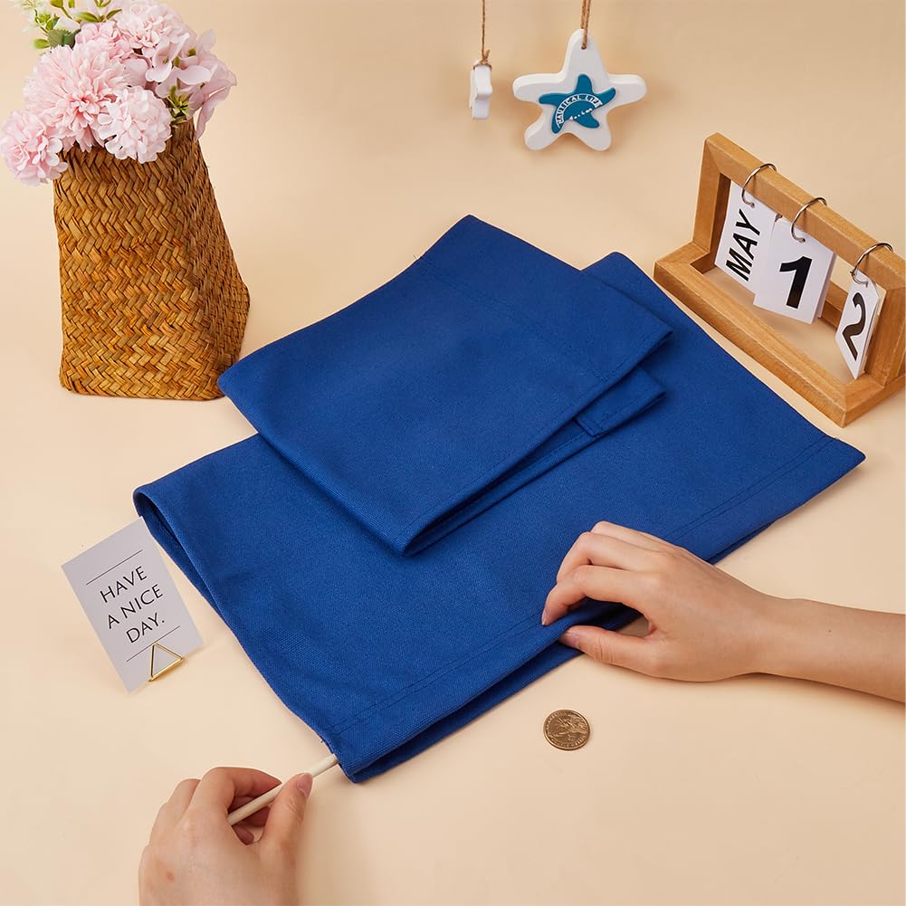 GORGECRAFT 1 Set Coprisedili di Ricambio per Sedia Da Regista Blu Marino Sedia Da Regista Fodera In Tela Kit Sedile e Schienale con Bastone di Legno per Casual Trucco Casa Giardino All'Aperto
