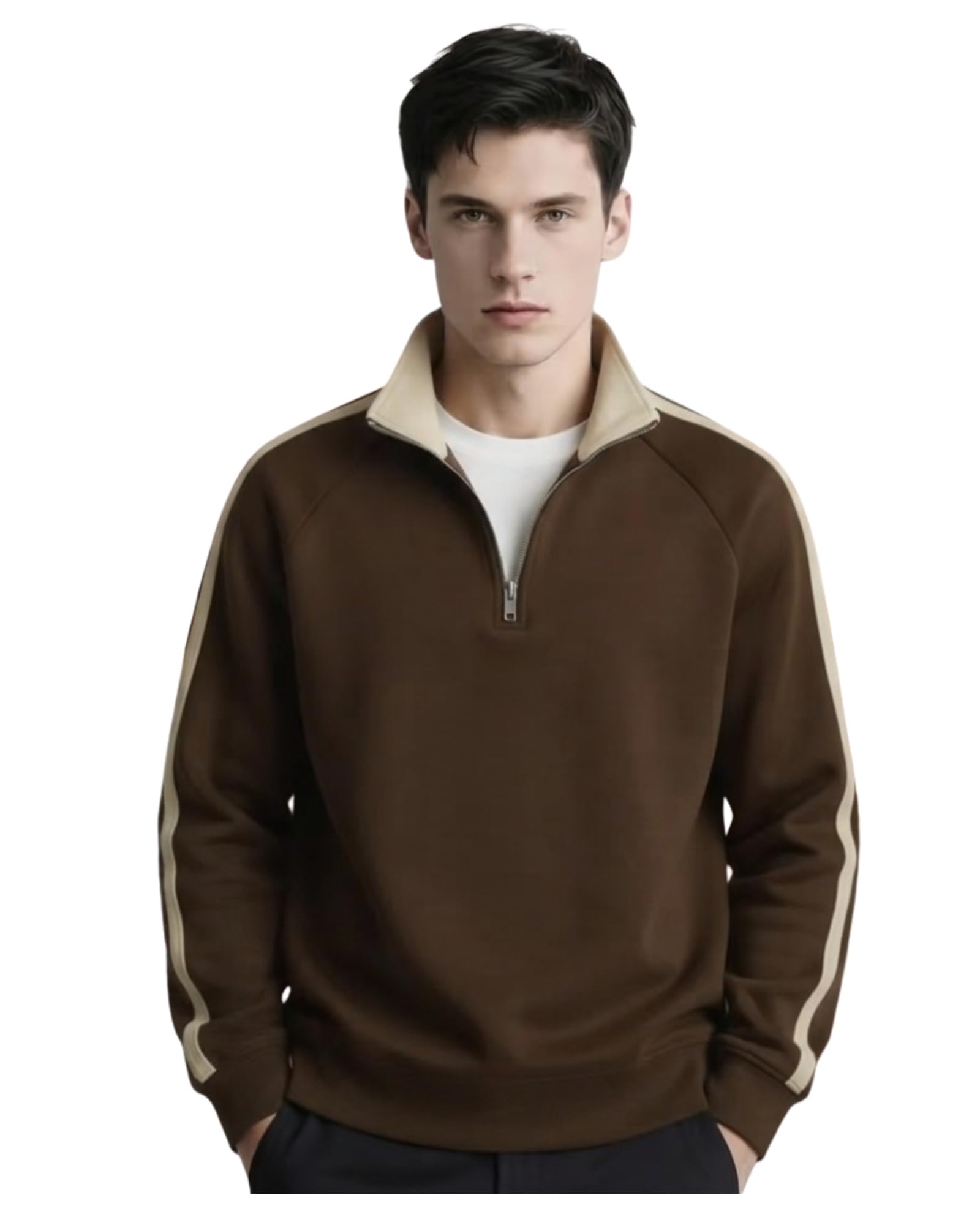 shaira fashion Men's Premium Knit Half-Zip Soft and Warm Sweater I-picture-11