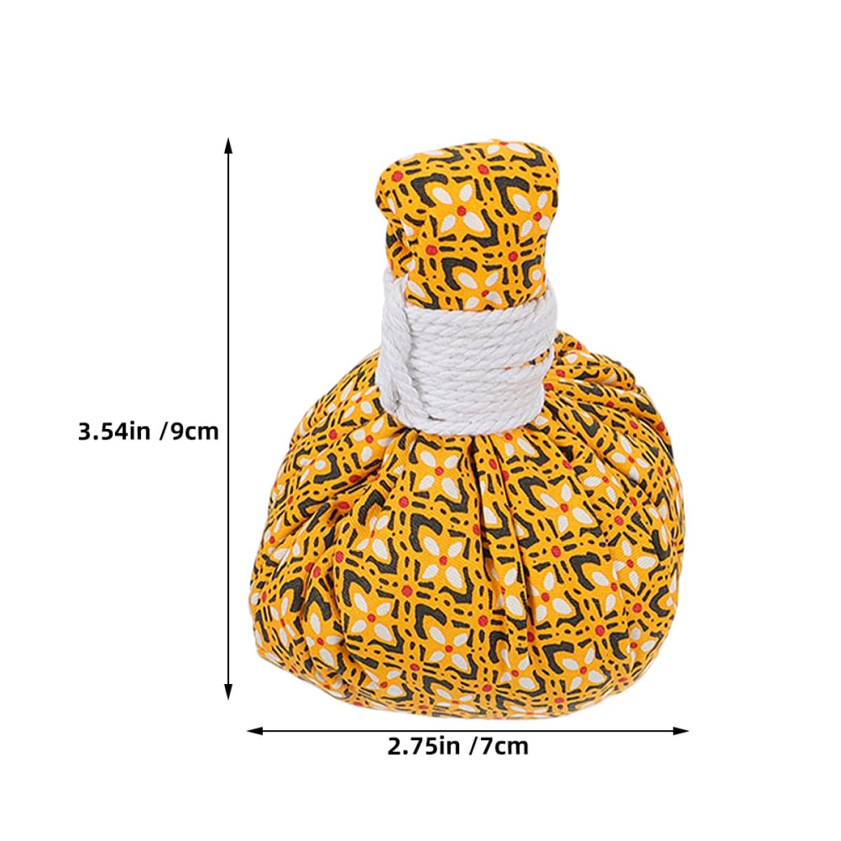 Housoutil 4 Bolas de Masaje Portátiles de Tela Amarilla con Textura Agradable para Masajes en Casa y Viajes, Herramienta Eficaz para Aliviar Músculos y Estrés