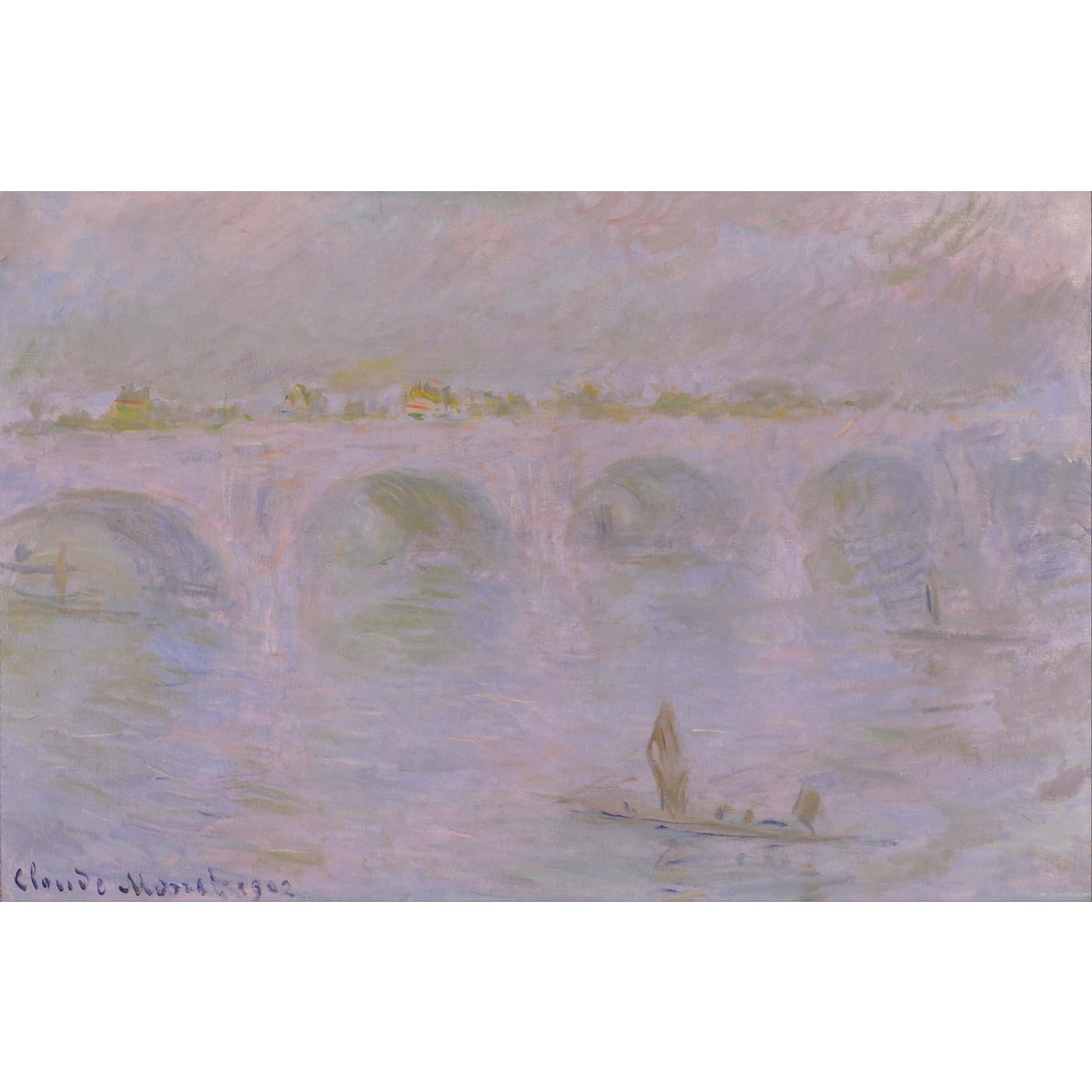 Toile Monet Waterloo Bridge sublimez facilement un mur vide