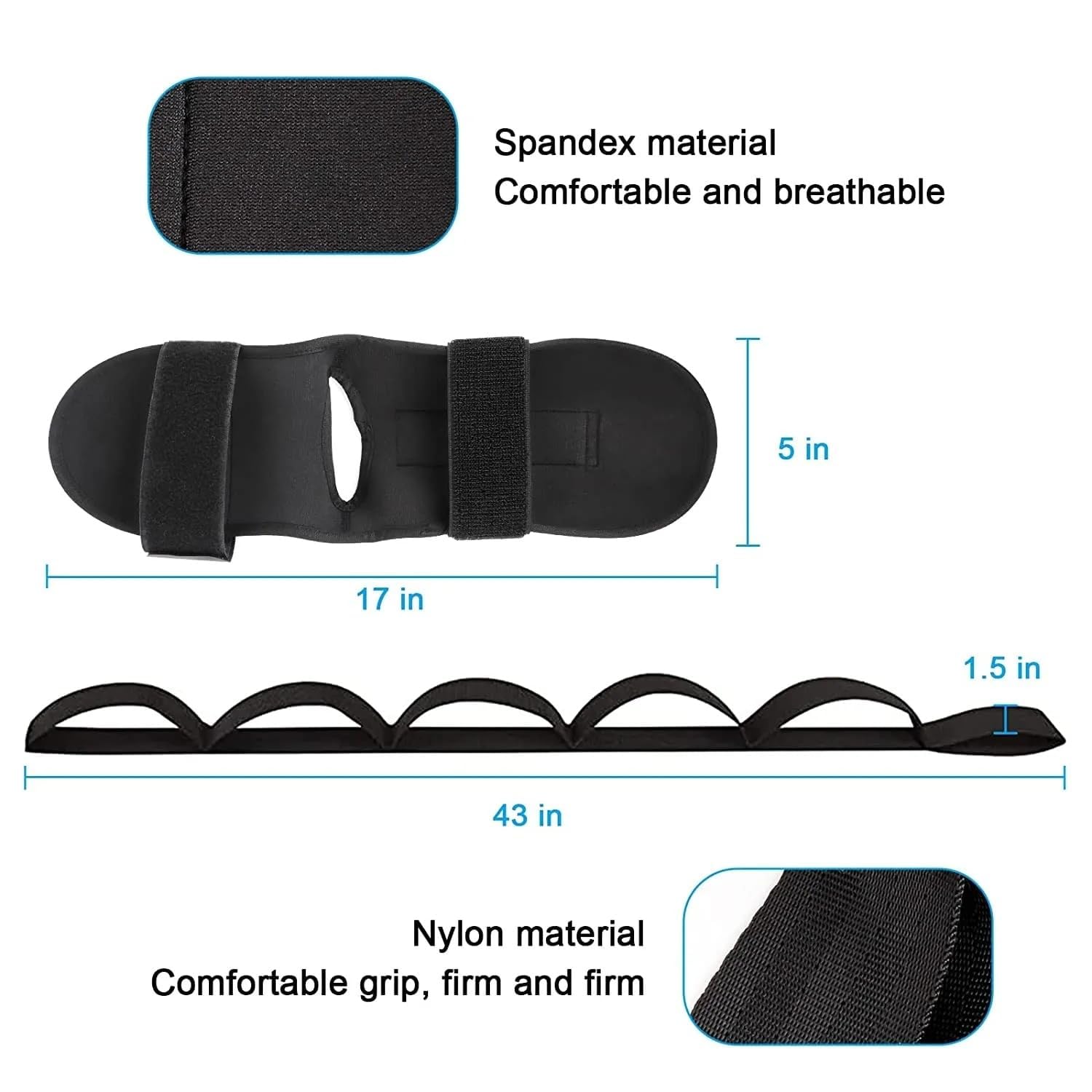 AADCART 7 Loop- yoga belt stretching | yoga belt stretching for men - Women | yoga strap for stretching | yoga stretching belt | hamstring stretch strap |leg stretching strap 1