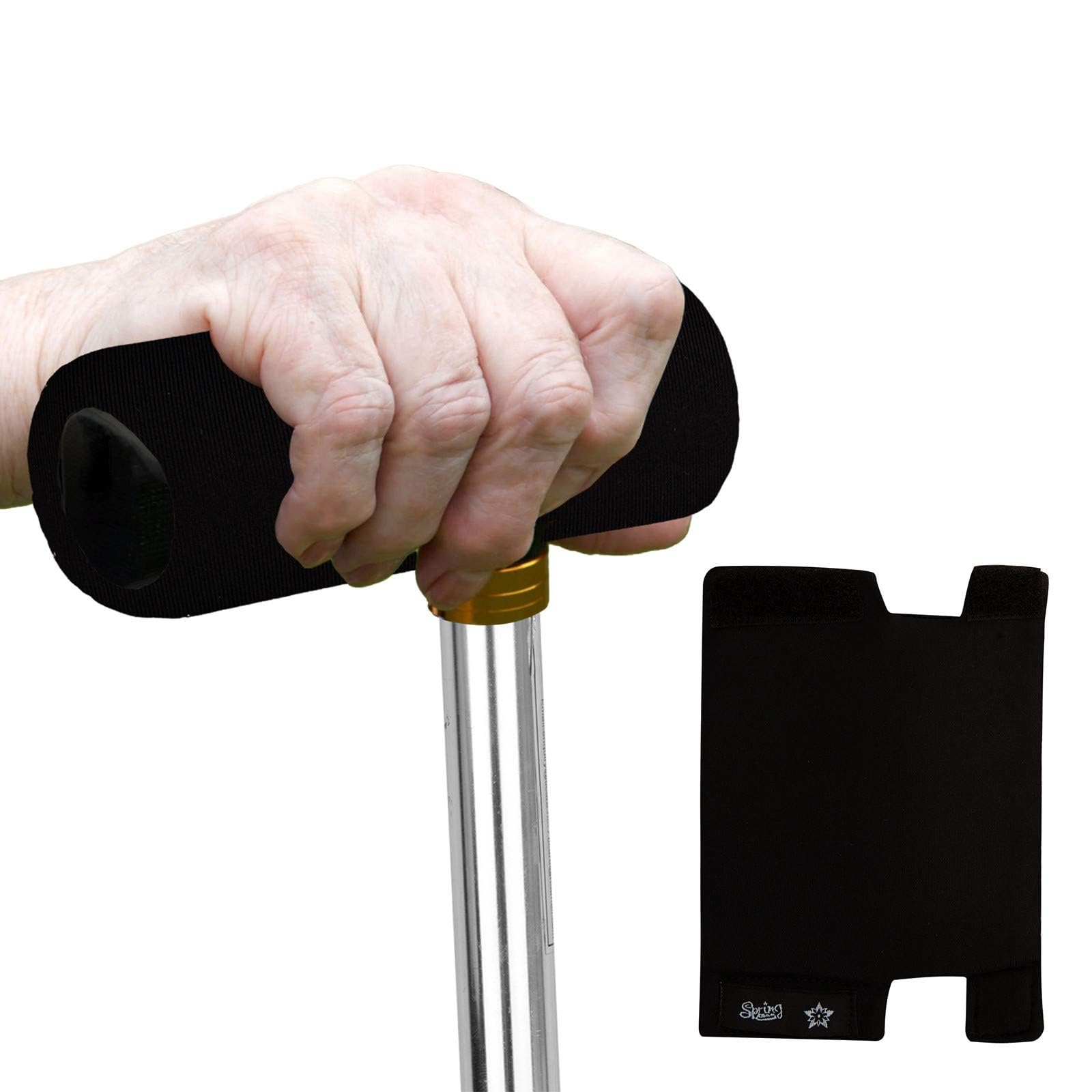SPRING SEAON Cane Handle Covers- Replacement Grip Pad for Walking,Cushion Grip Soft Non-slip of T-Handle,Universal Fit for Most Canes & Crutch Handgrips Accessories