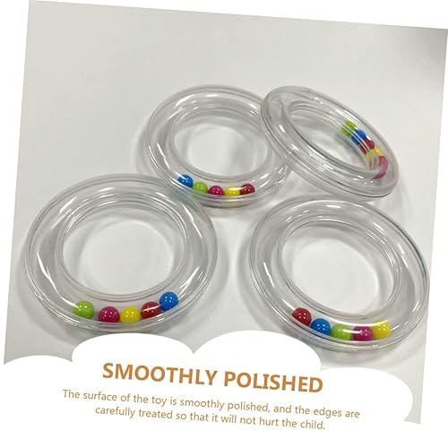 Miniatura 9 de VANZACK Sonajeros transparentes de mano para entrenamiento de ritmo musical, diseño compacto y seguro para sonidos relajantes, actividades de