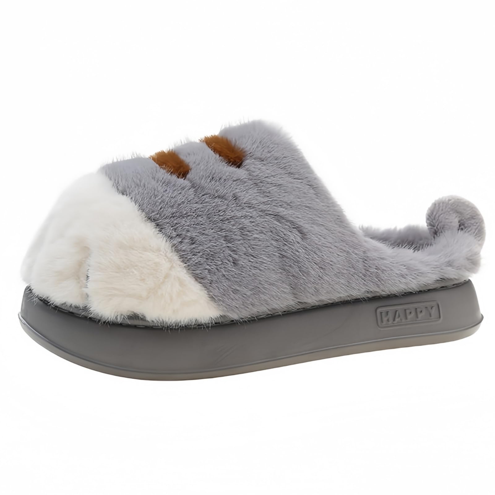 Cat Paw Slippers for Women Fuzzy Plush Indoor House Shoes Cute Animal Claw Design Soft Warm Cozy Non