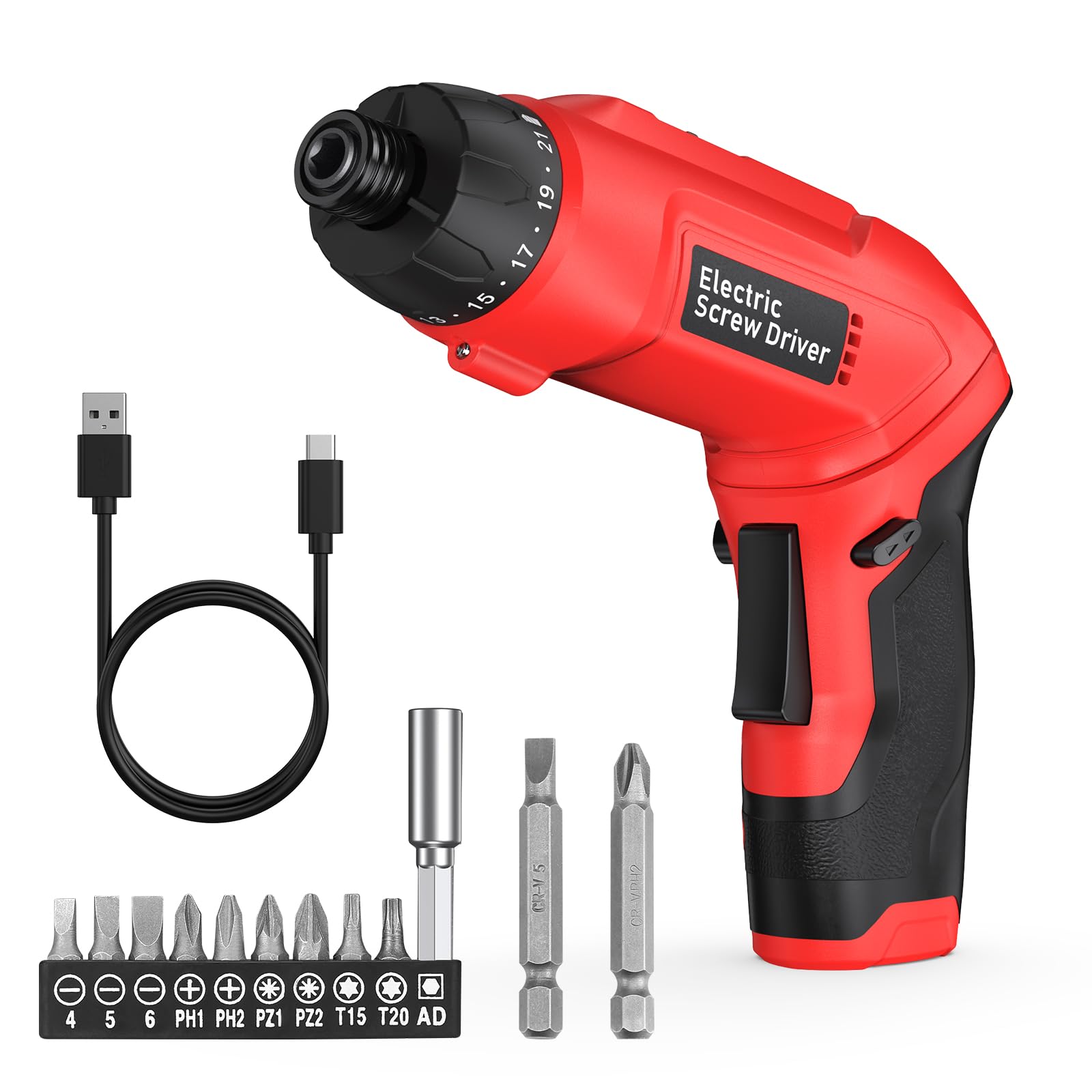 ORIA Cordless Screwdriver Set Rechargeable Electric Screwdriver with 21 1 Torque MAX 650RPM 7 1N m Type-C Charging
