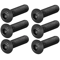 Vista 15 de NACX M6 x 20mm Tornillo de Nylon de Cabeza Redonda y Plana Negro, Phillips, 100